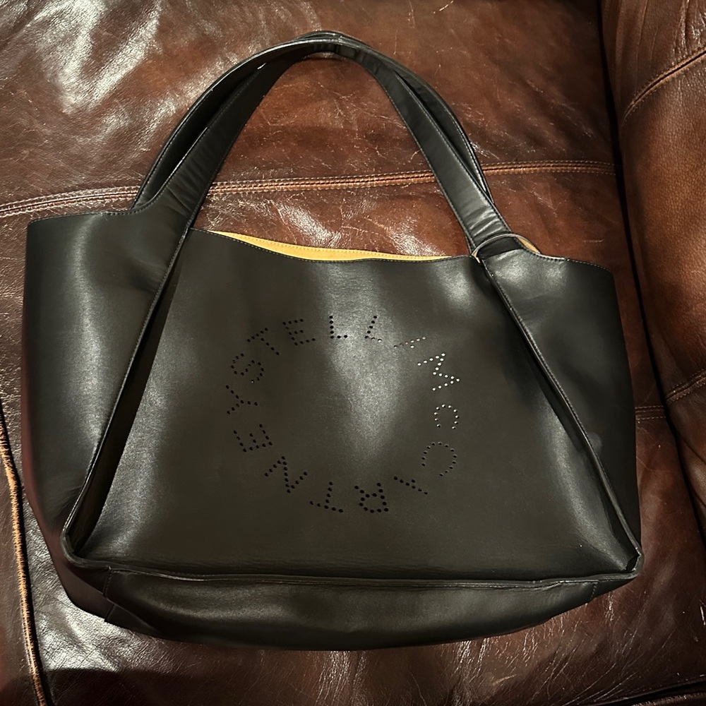 Stella McCartney Black and Gold Tote